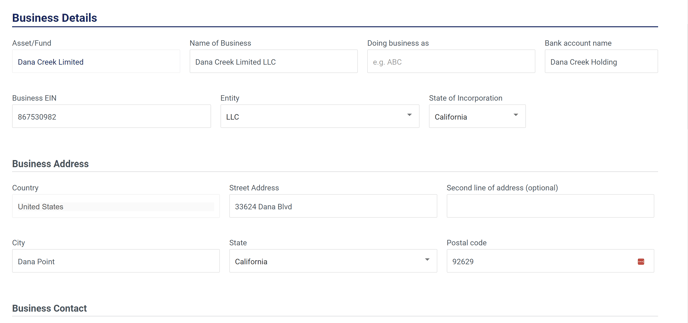 Application for CRE Bank