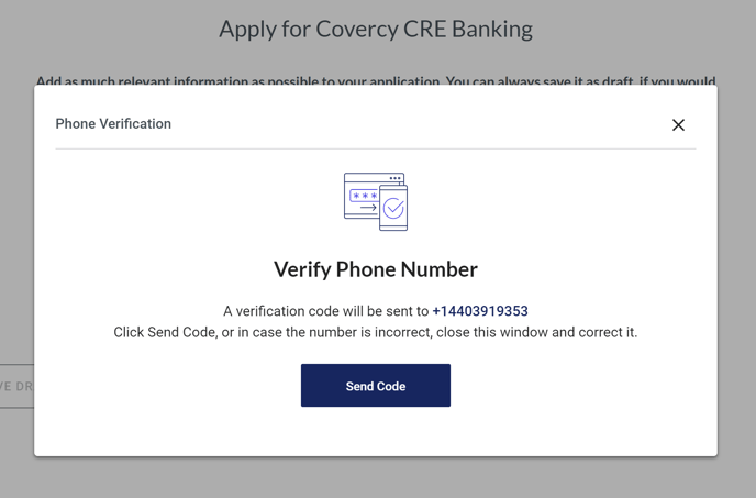 security verification as you open a CRE Bank account 