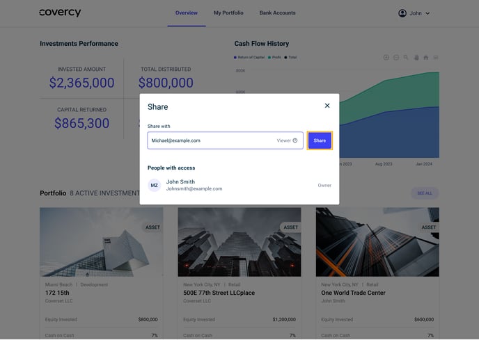 add spouse to your investor portal