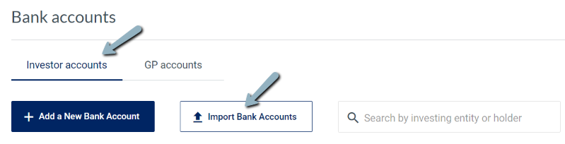 how to import bank accounts